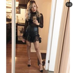 Faux Leather Lace Shorts